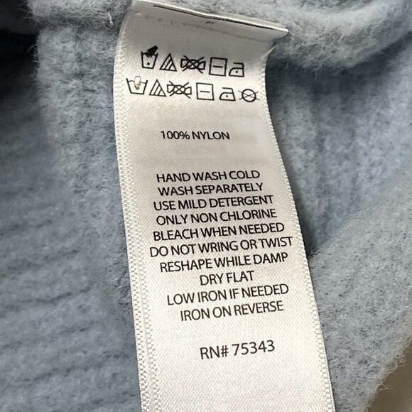 Rachel Zoe Sweater Womens M Blue Ribbed Knit Cropped Mock Neck Soft Athleisure - Picture 4 of 7